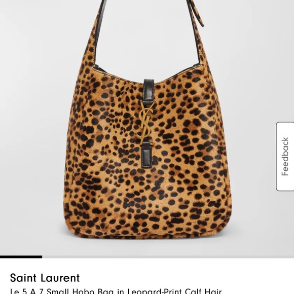 Saint Laurent
Le 5 A 7 Small Hobo Bag in Leopard-Print Calf Hair - Picture 11 of 11